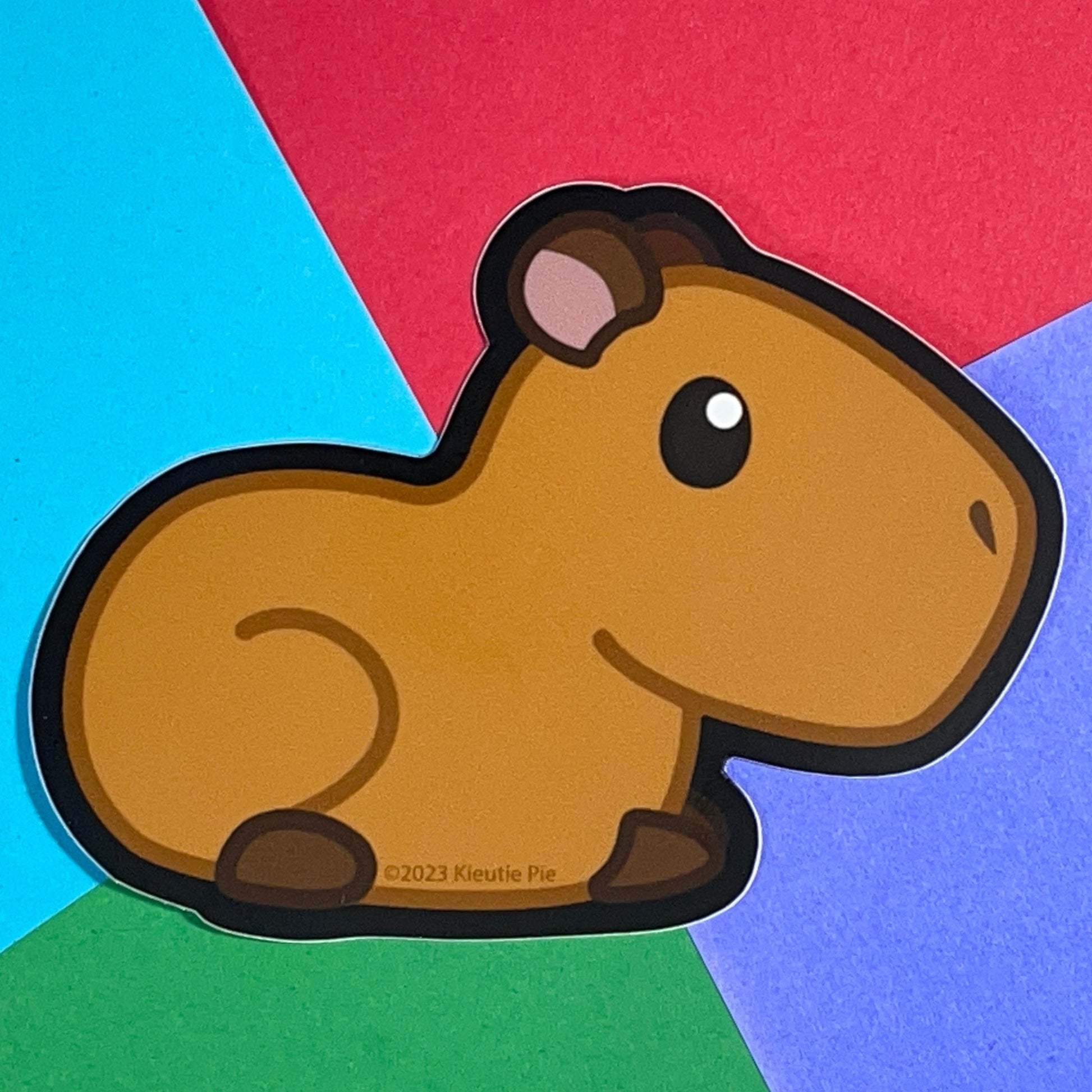 Capybara - Durable Weatherproof Die Cut Matte Vinyl Sticker for car, water bottle, laptop